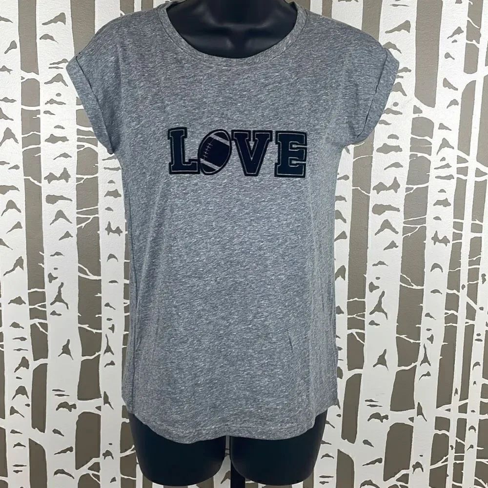 C&C California LOVE Football T-Shirt XS Gray, Black